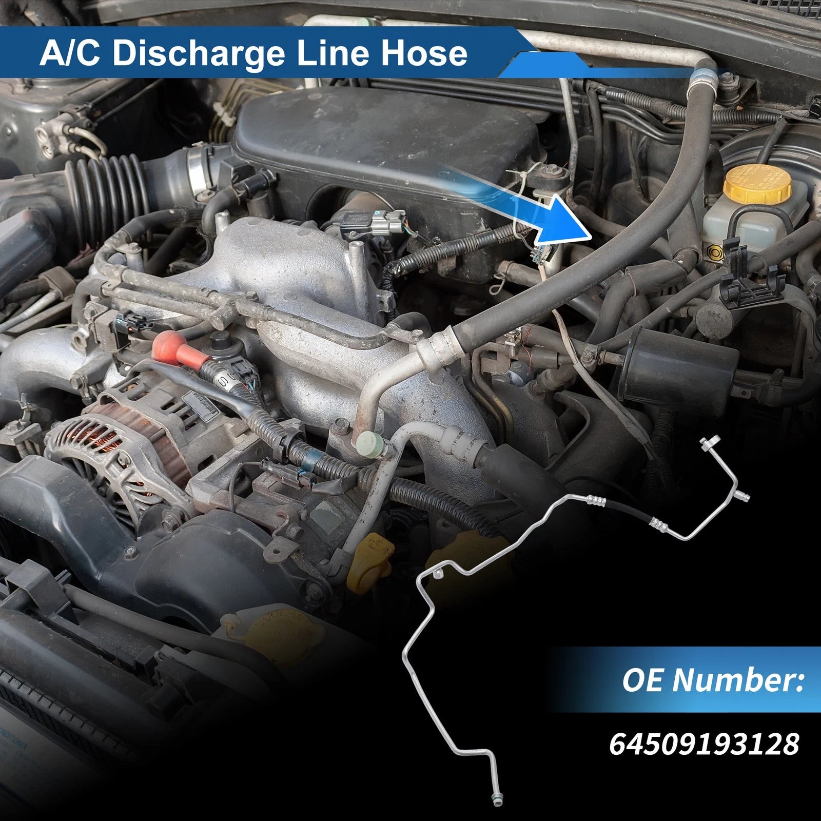 A/C Refrigerant Liquid Hose for BMW 353i (2012–2016) No. 64509193128