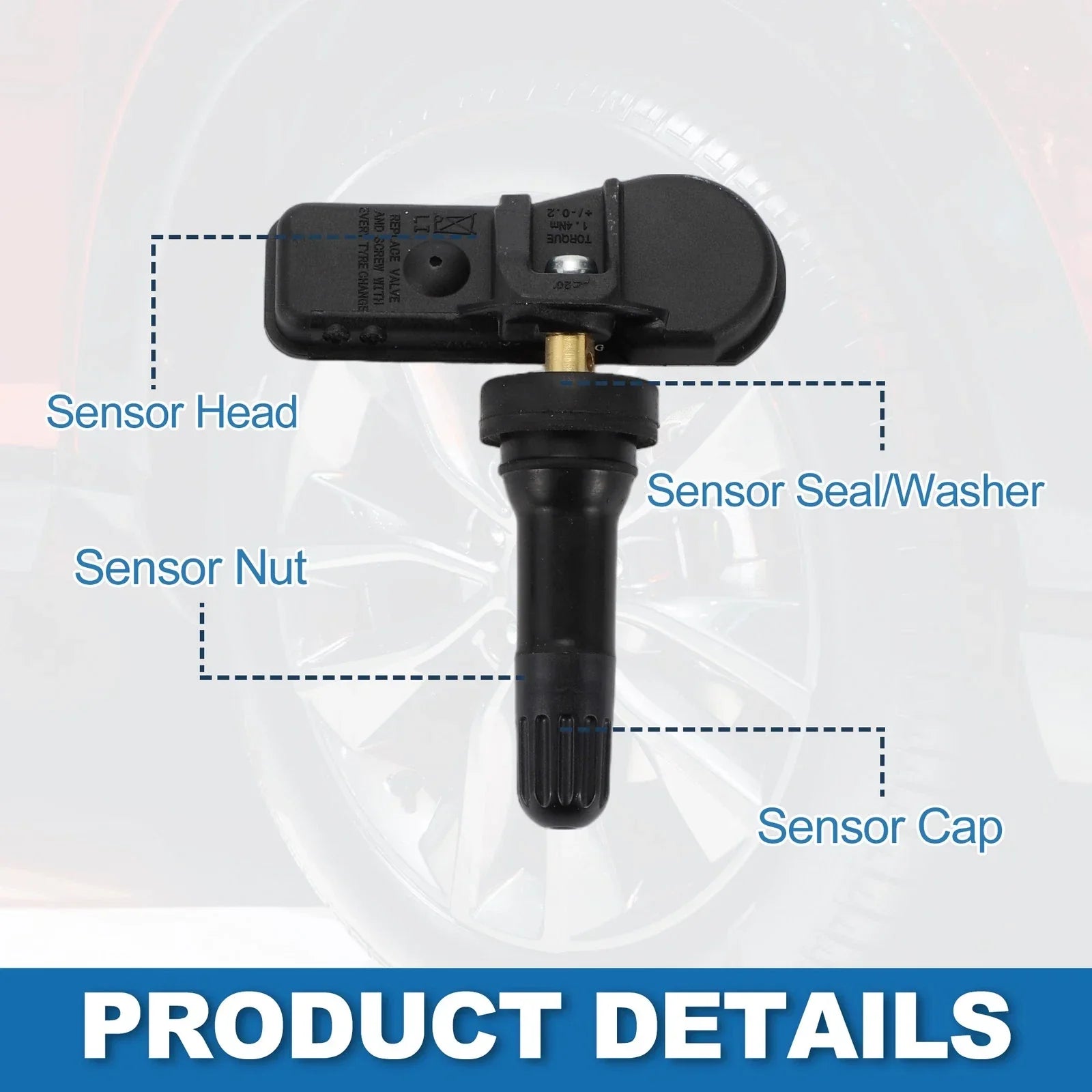 Tire Pressure Sensor 433MHz for Hyundai Santa Fe (2019-2023) 1 x Pc