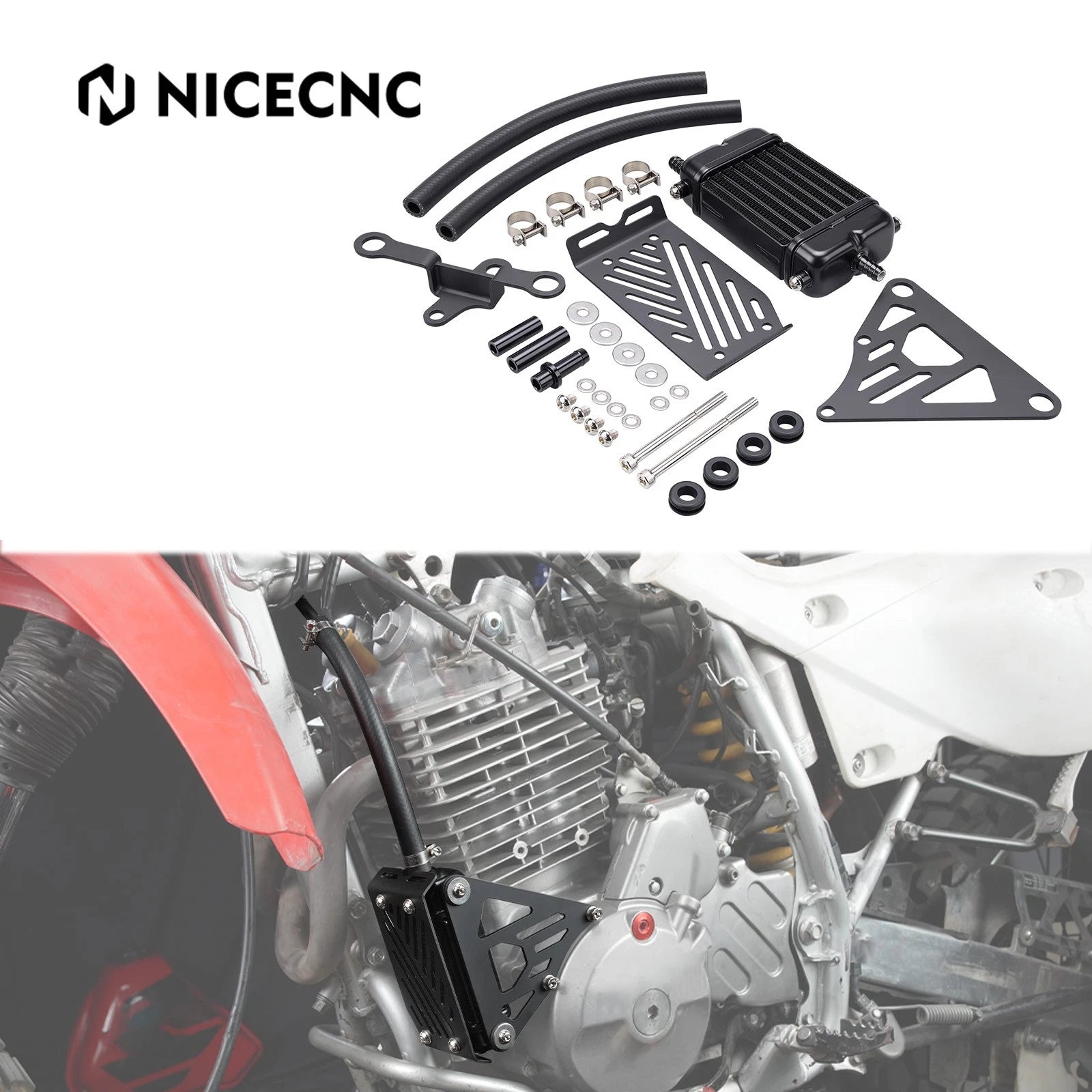 NICECNC Engine Oil Cooler for Honda XR650L (1993–2025) Aluminum Radiator