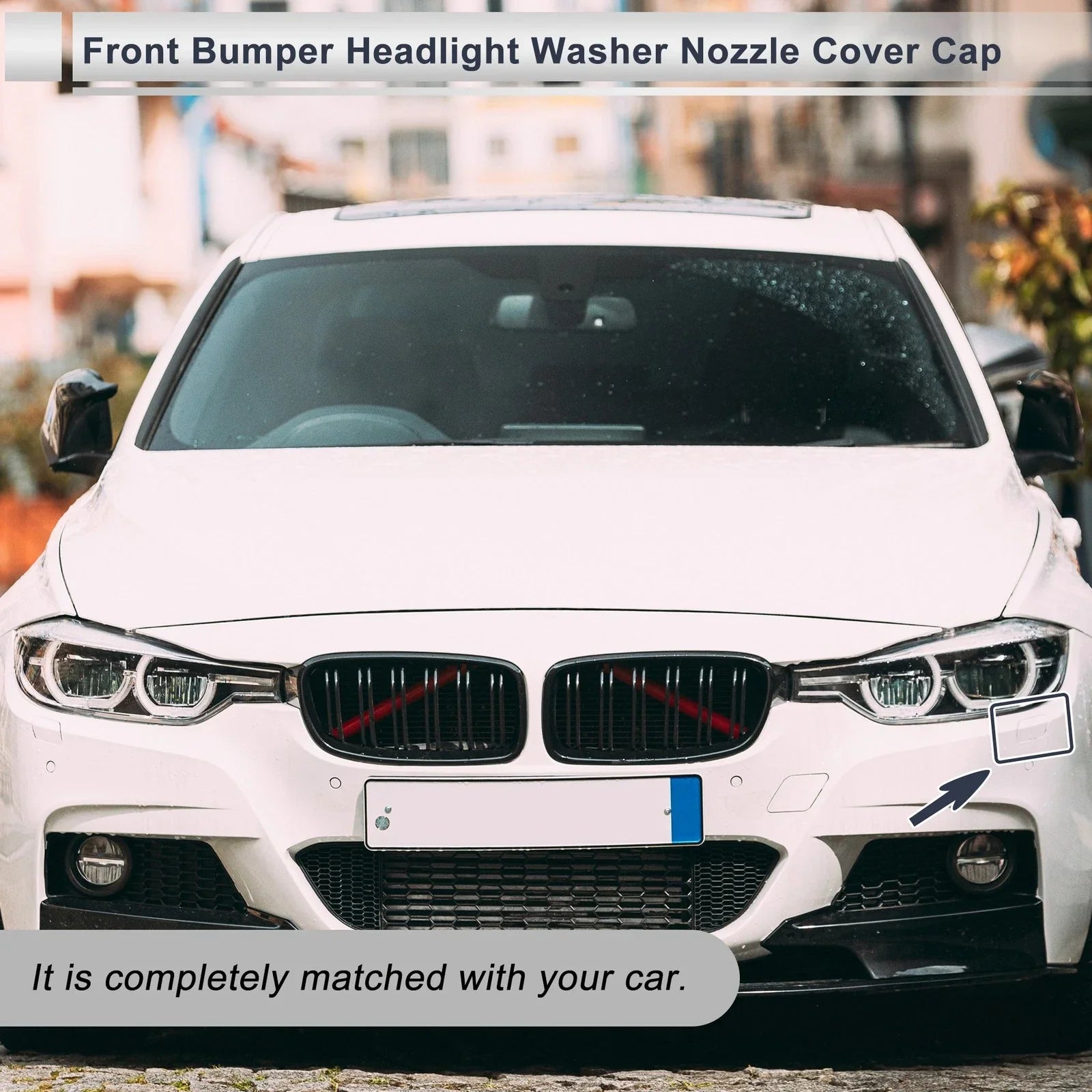 Front Right Washer Nozzle Cover Cap 2.0L L4 for BMW 320i
