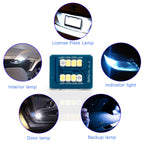 Bright LED Interior Dome Fading Festoon Adapter Bulbs for T10 168 Blue White (2020-2024)