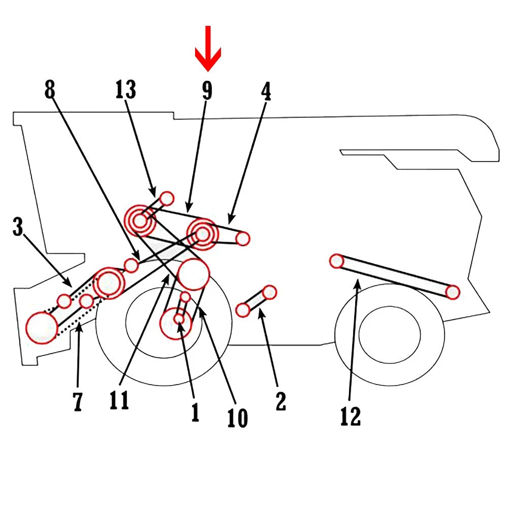 Primary Countershaft Belt for John Deere Combine (AMH84462, H84462)