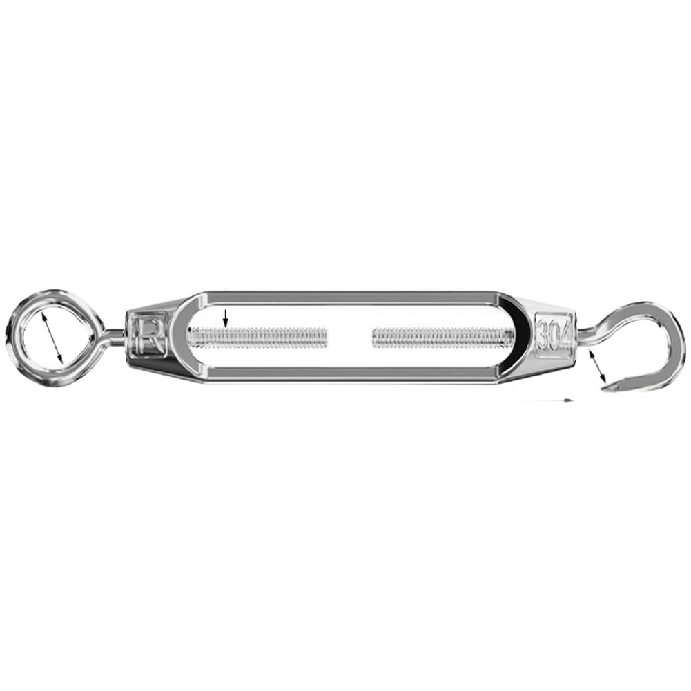 OC Turnbuckle for Cable Wire Rope Use (304 Stainless Steel)