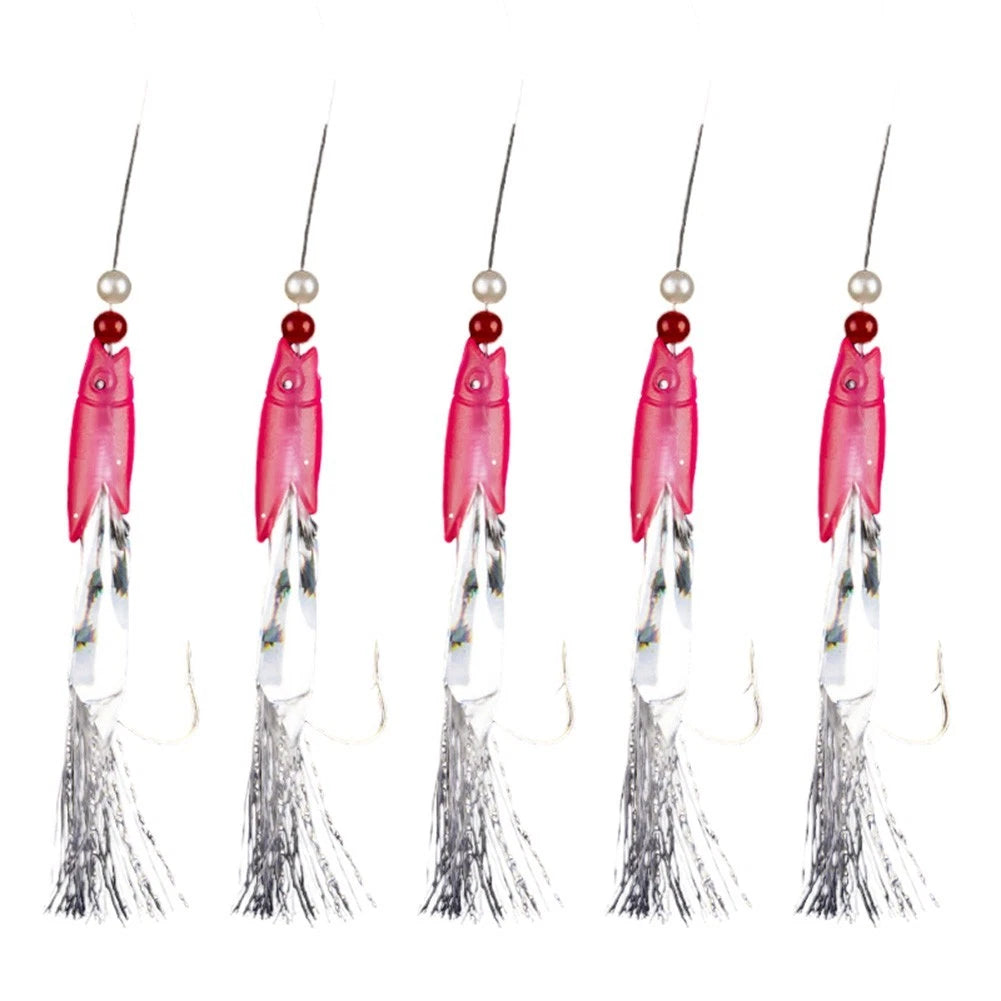 5pcs Sabiki Lure Rigs with Hooks for Deep Sea Fishing