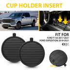 2X Console Cup Holder Insert for Ford F150 Expedition (2017–2021)