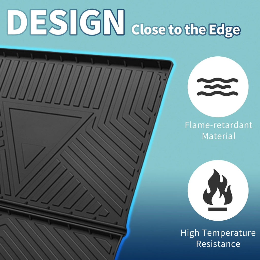 Flat Face Cargo Liner Rear Trunk Mat for Ford Edge (2015–2024) TPE