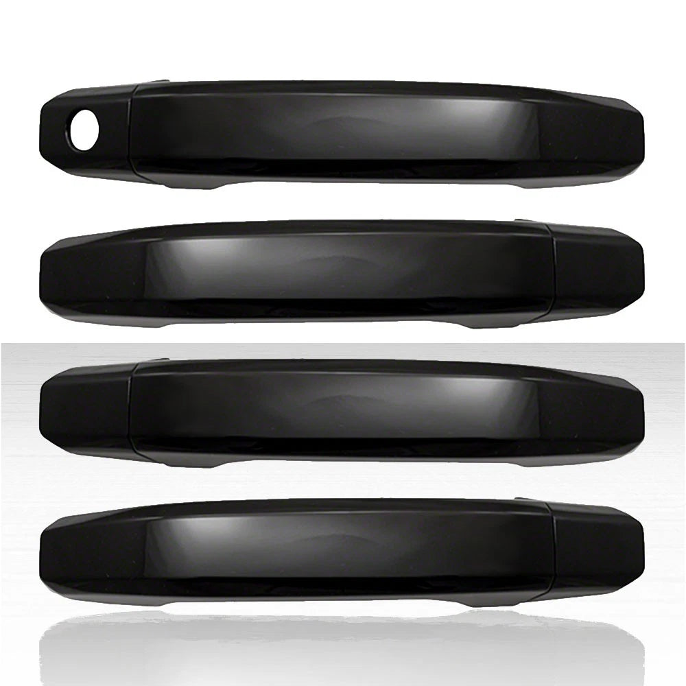 Set of 4 Door Handle Covers for 2019 Silverado 1500 LD-Gloss Black w/o Smart key