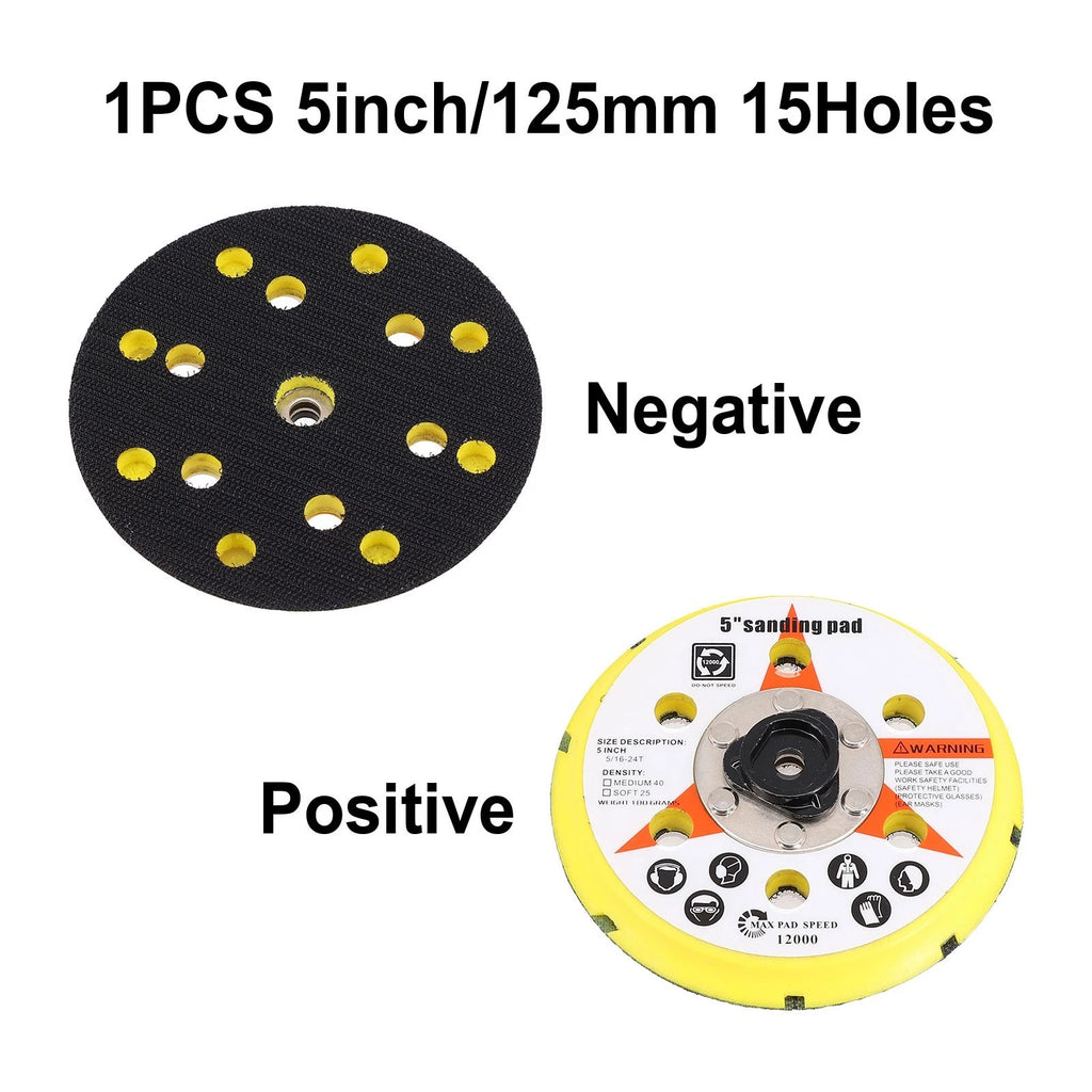 5X 125mm Sanding Pad Backing Pad for DA Polisher (with Heat Emission Holes)