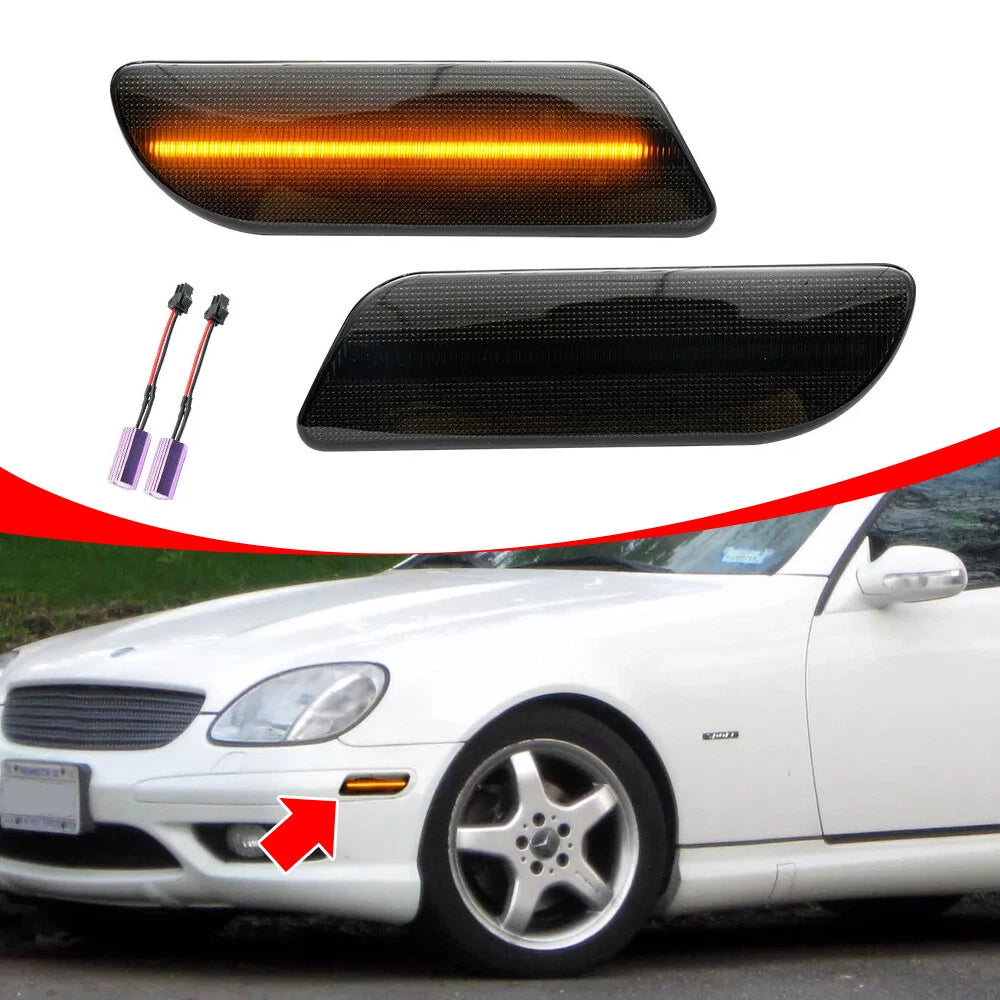 Smoked LED Side Marker Light for Mercedes Benz SLK-Class CLK320 (1998–2004)