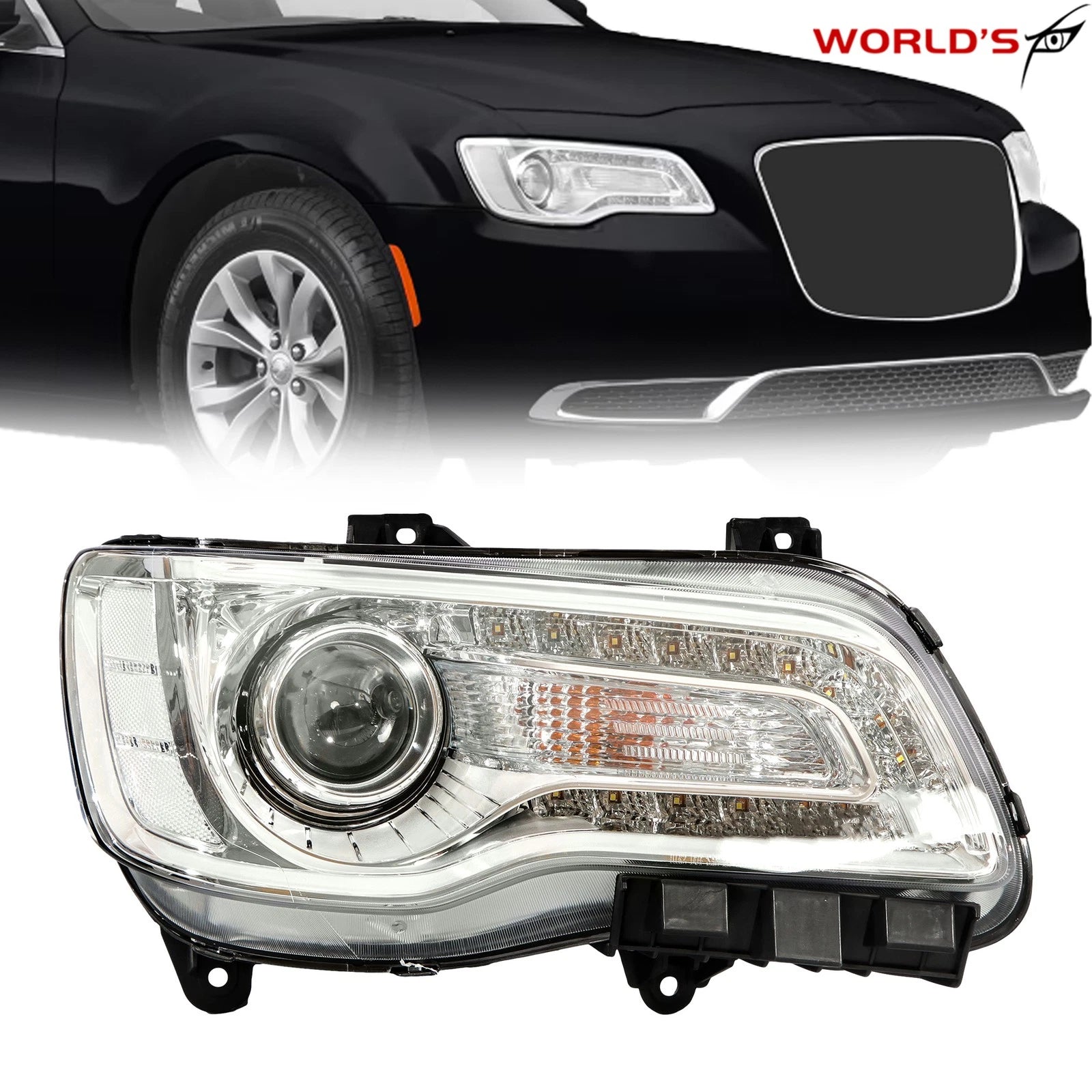 Halogen Headlight for Chrysler 300 (2018–2023) Right Side