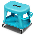 Rolling Garage Stool for Blue 300 LBs Mobile Seat (360-Degree)