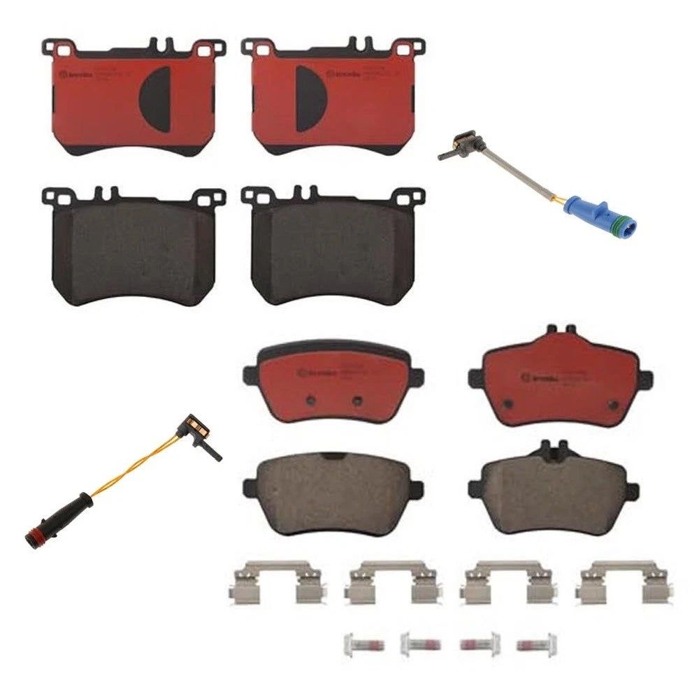 Set of 4 Brembo Ceramic Brake Pads with Sensors for Mercedes R231 SL (2012–2020)