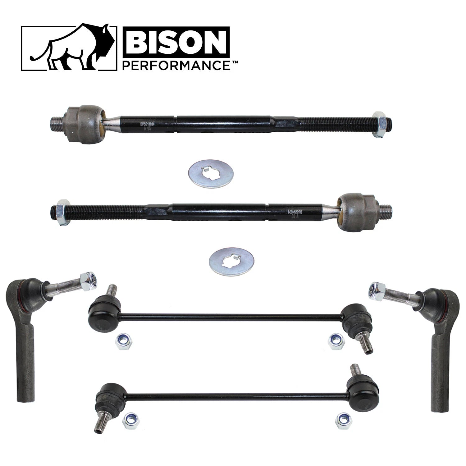 6pc Front Sway Bar Link & Tie Rod End for Dodge Jeep