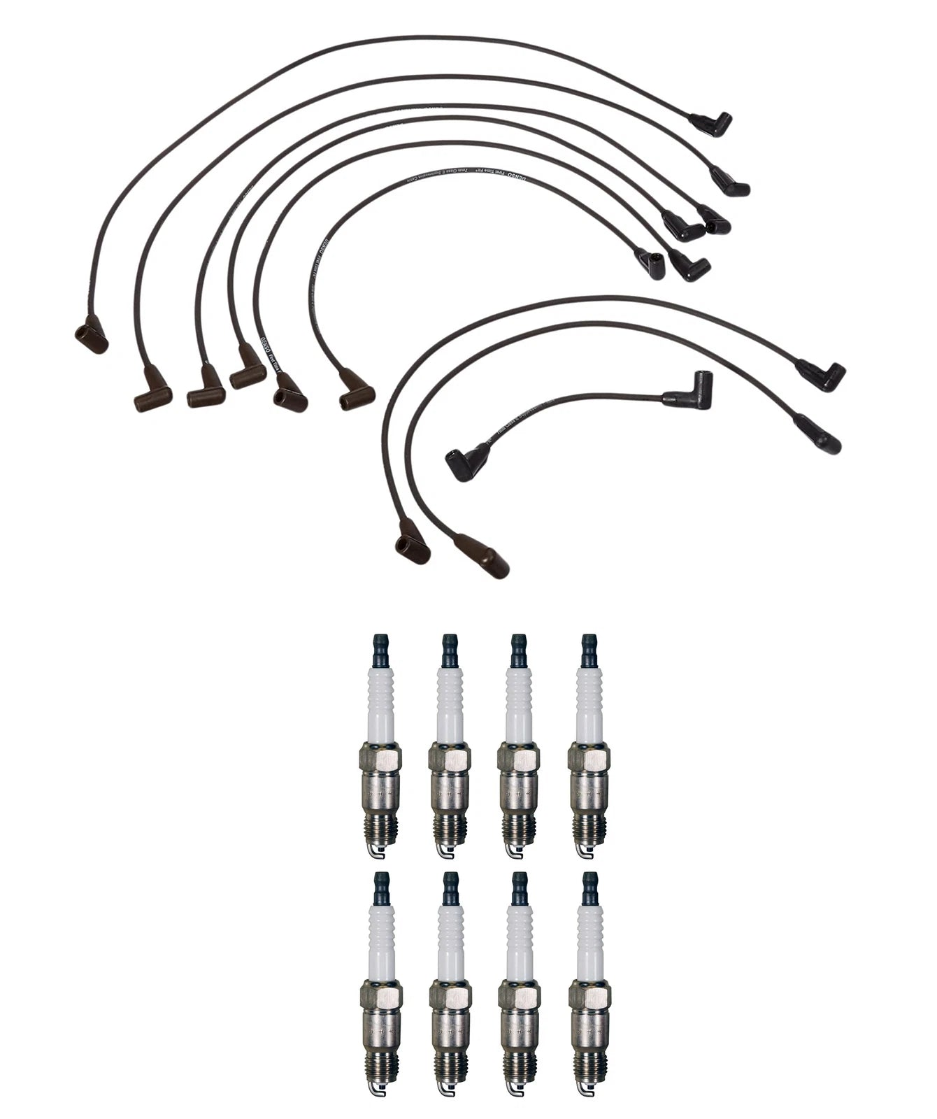 Denso 7mm Wire Set & 8 U-Groove Spark Plugs Kit for GMC Chevy V8