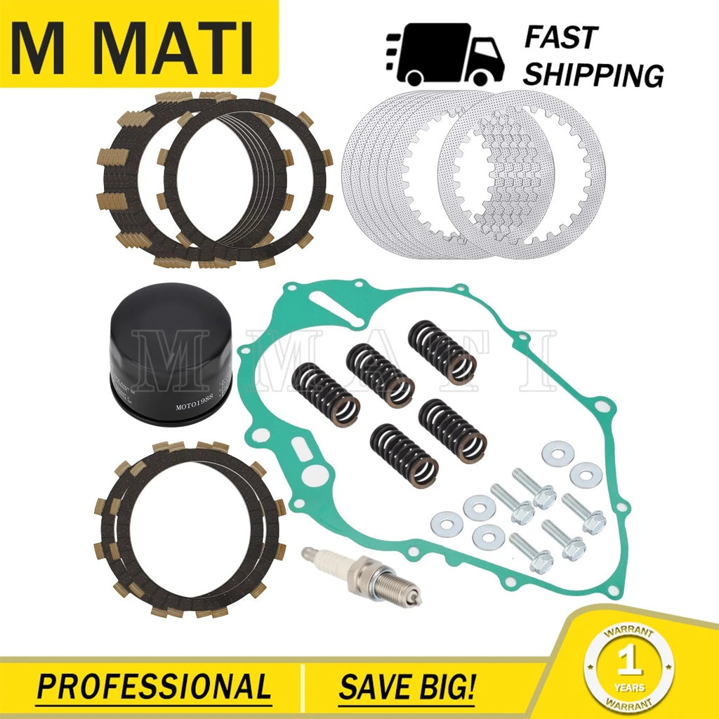 Clutch Friction Steel Plates Gasket Kit Oil Filter for Yamaha YFM660R (2001–2005)