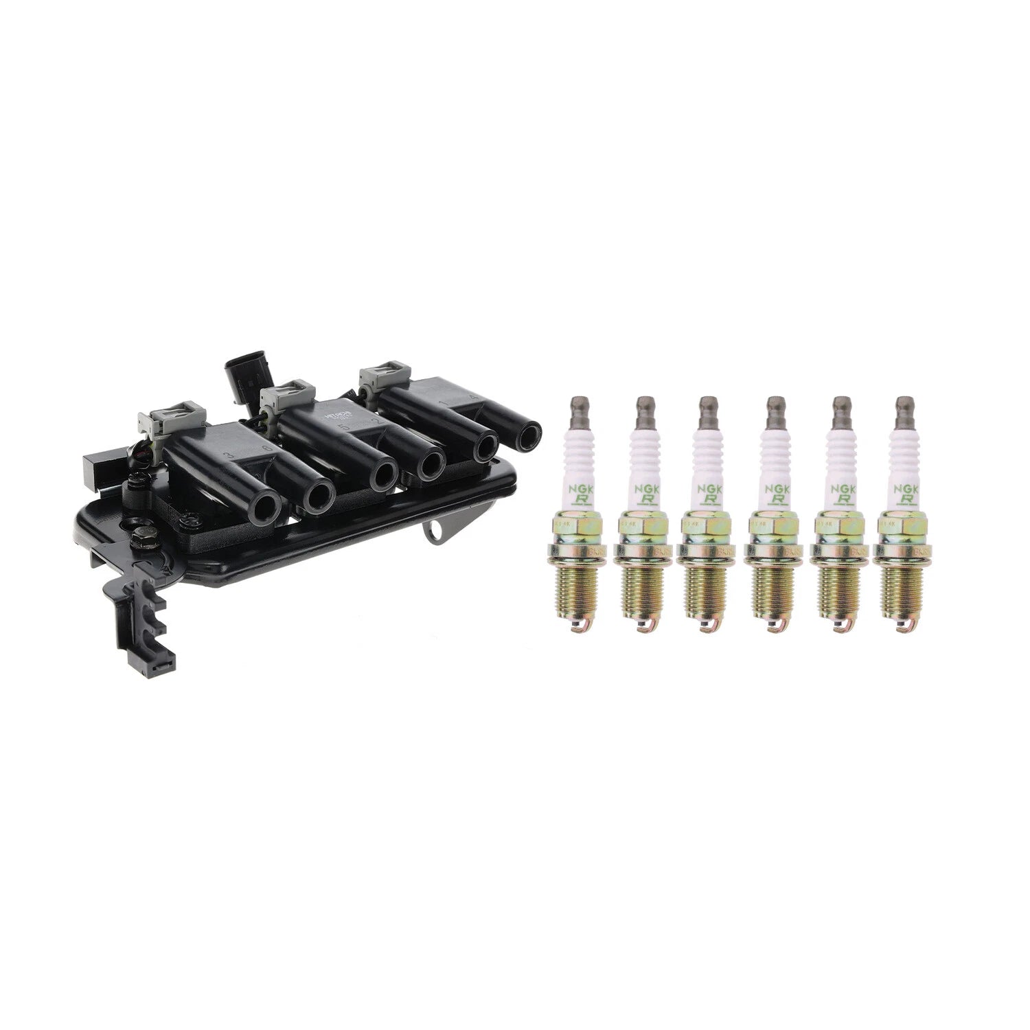 Set of 6 Hitachi Ignition Coils & NGK Spark Plugs for Tucson Sportage (2005–2010)