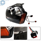 Set of 2 Headlight Assemblies for Jeep Grand Cherokee (2005-2007) Black Housing