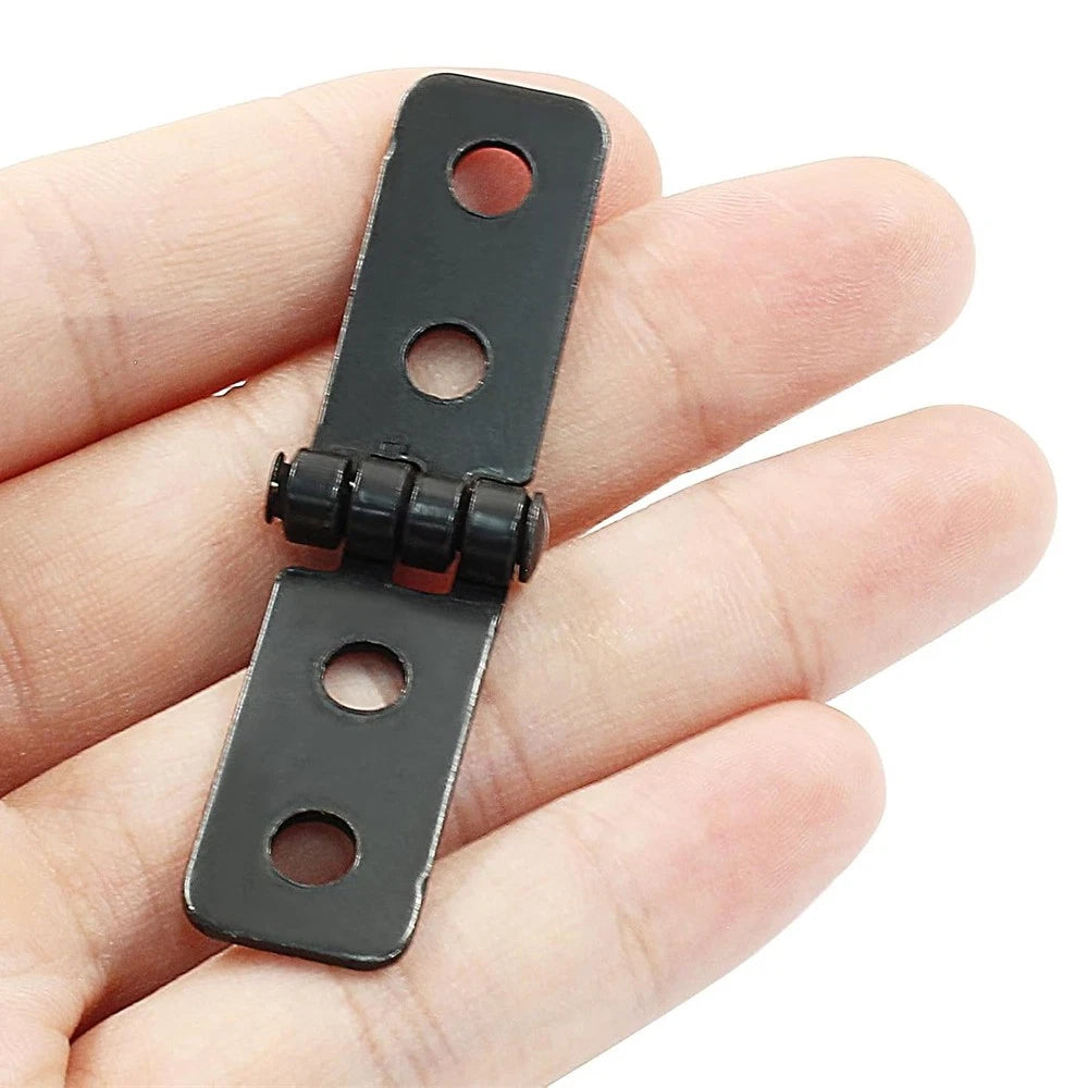 Set of 4 Black Hinges for Door Window Jewelry Box Cabinet Toolbox (N/A)