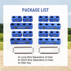 Set of 12 Blue Engine Wire Separators for Universal Use (8mm, 9mm, 10mm)
