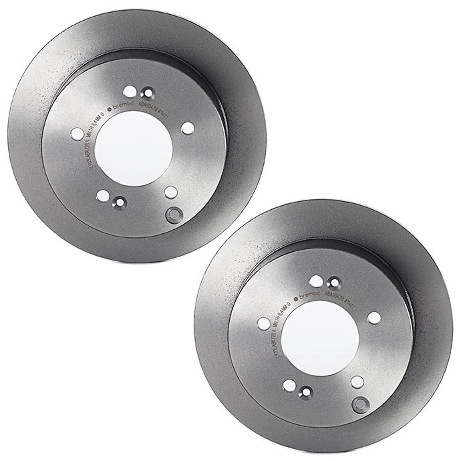 Set of 2 Front 262mm Solid Coated Brake Disc Rotors for Hyundai Kia