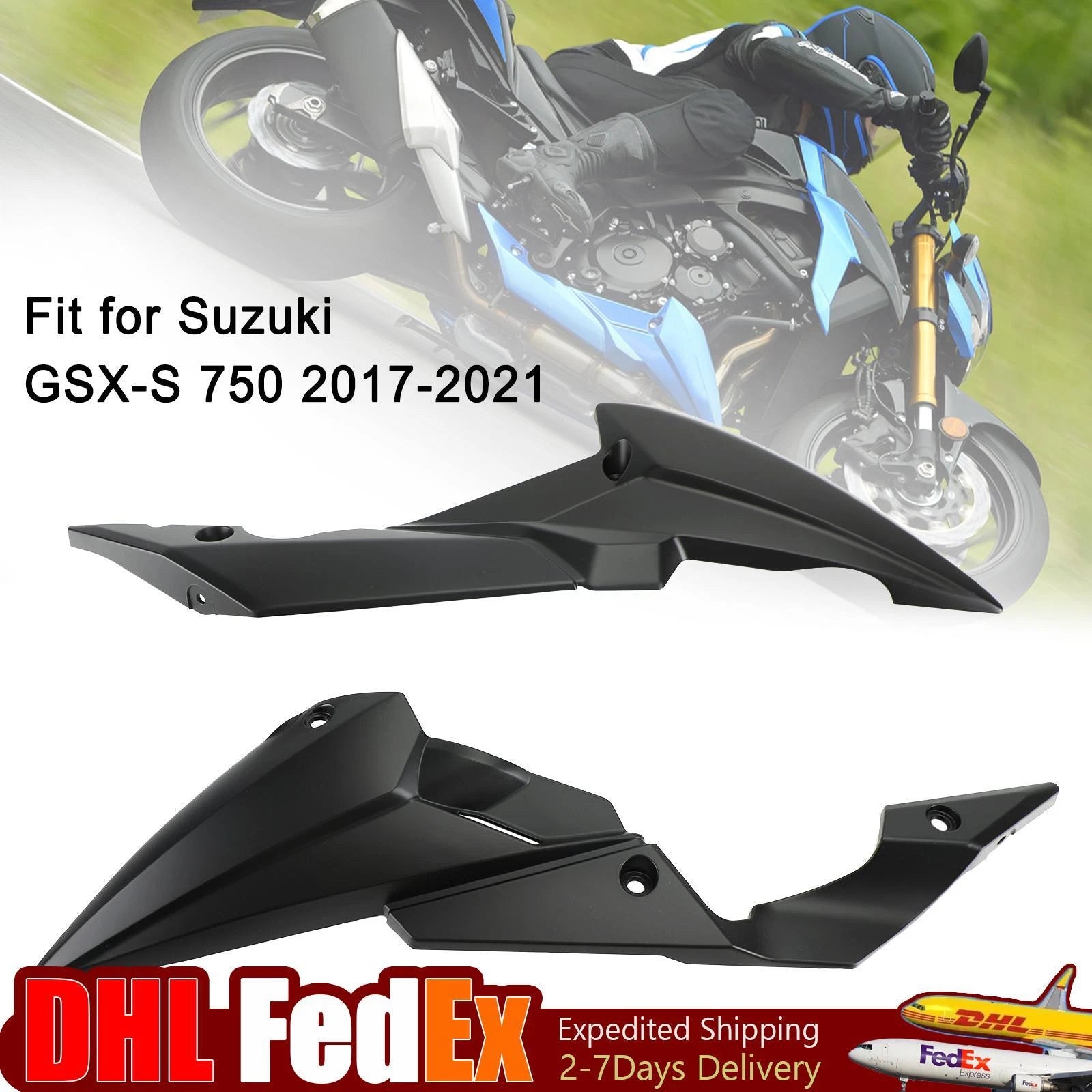 Lower Bottom Oil Belly Pan Guard for Suzuki GSX-S750 (2017–2021) Black