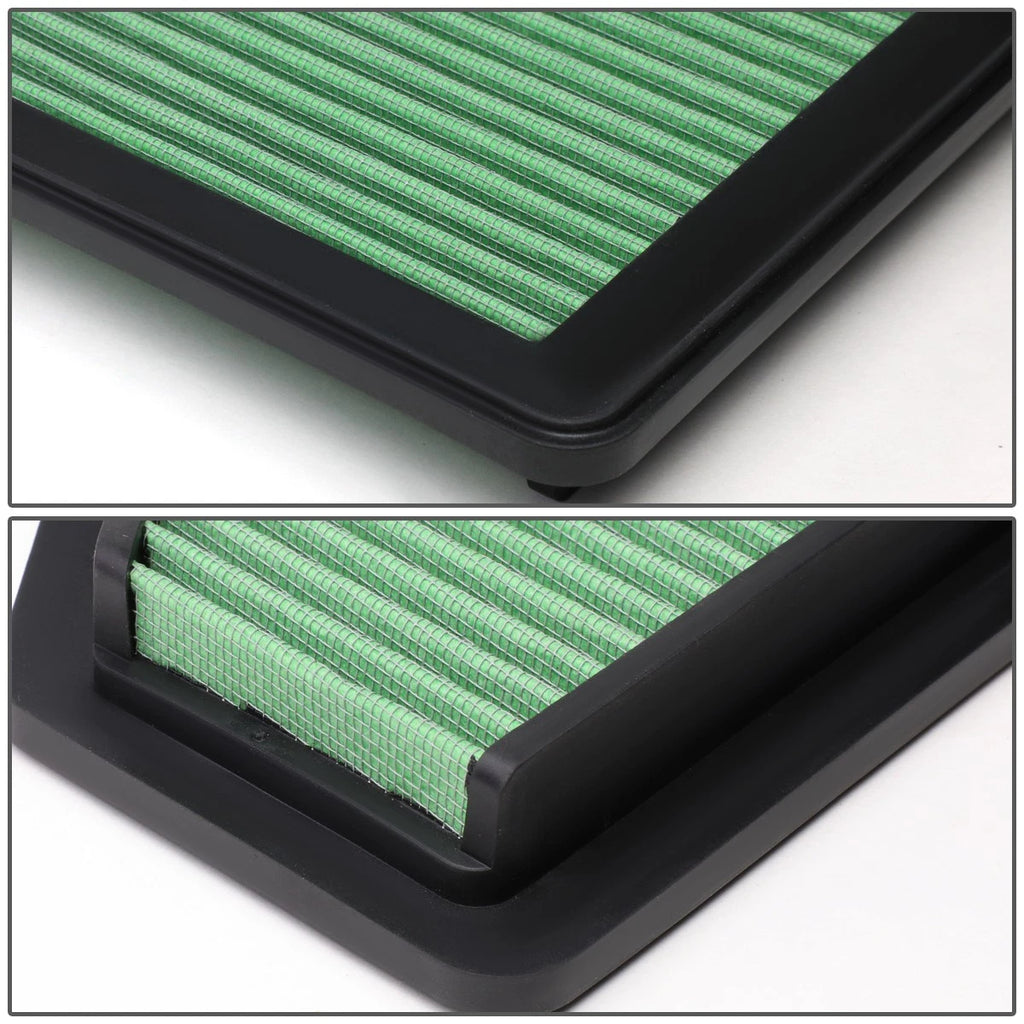 Green Washable Hi-Flow Air Filter for Honda CR-V III/Crider/City (2007–2013)