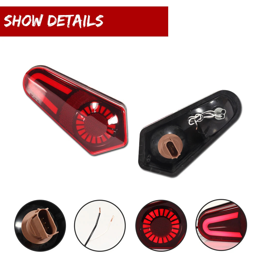 2X Red Lens LED Tail Lights for Polaris Sportsman 500 570 800 850 1000 (2009–2022)