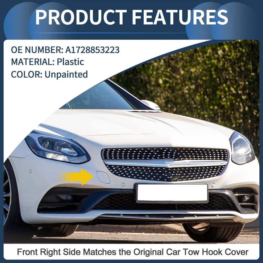 Front Bumper Tow Hook Cover for Mercedes-Benz W172 R172 (2012-2019)