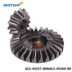 Gear Kit Set for Yamaha F2.5 3MH 3G 3L 3S Outboard (6L5-45560-00, 6L5-45551)