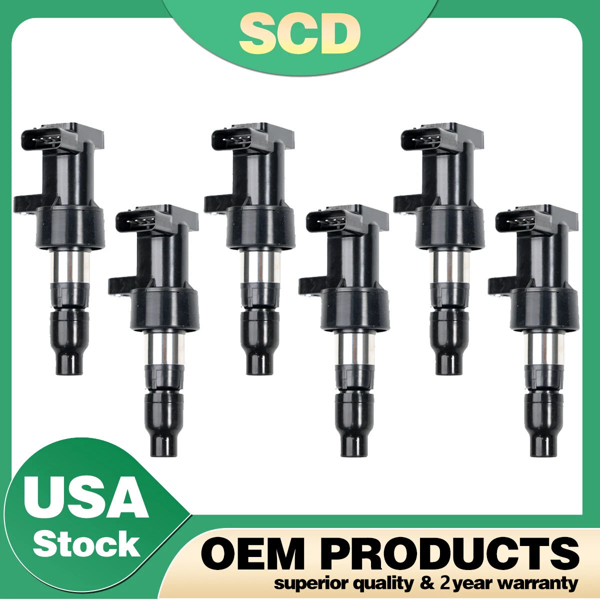 Set of 6 Ignition Coils for Jaguar X-Type S-Type (2002–2008) C2S42673 C2S11480