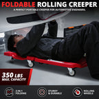 Foldable Roller Garage Shop Creeper 21.6" x 41.1" 350LBS Capacity
