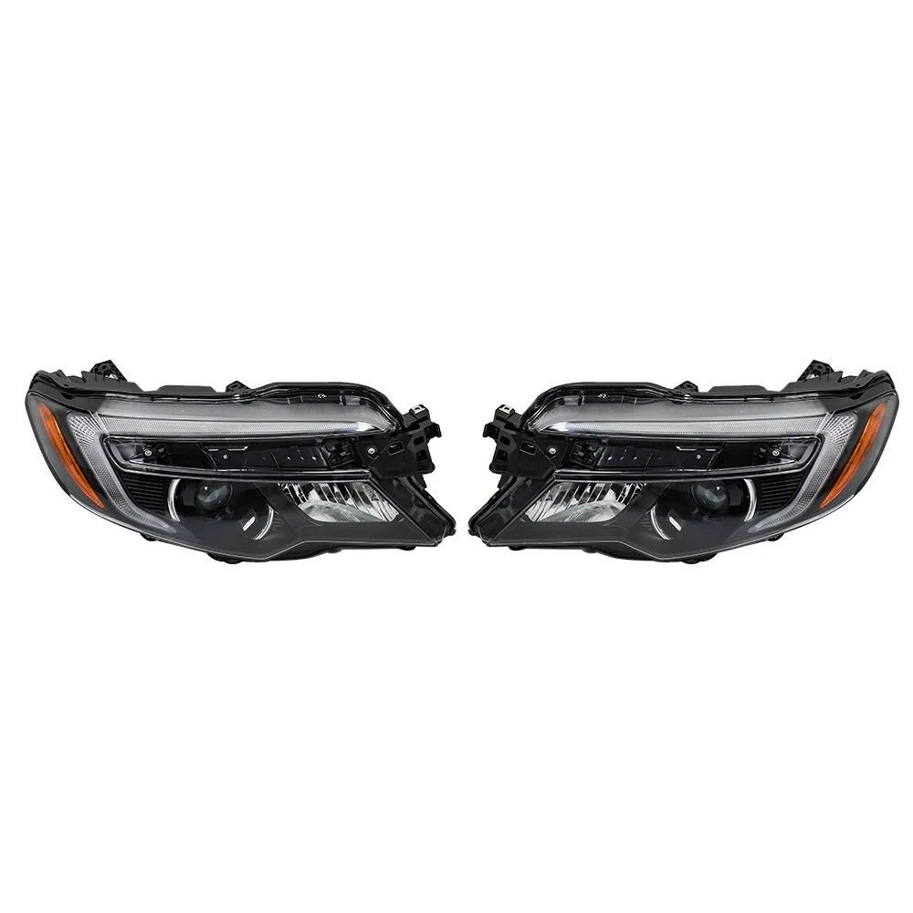 Set of 2 Halogen Headlights with LED DRL for Honda Pilot (2016–2018) & Ridgeline (2017–2020)