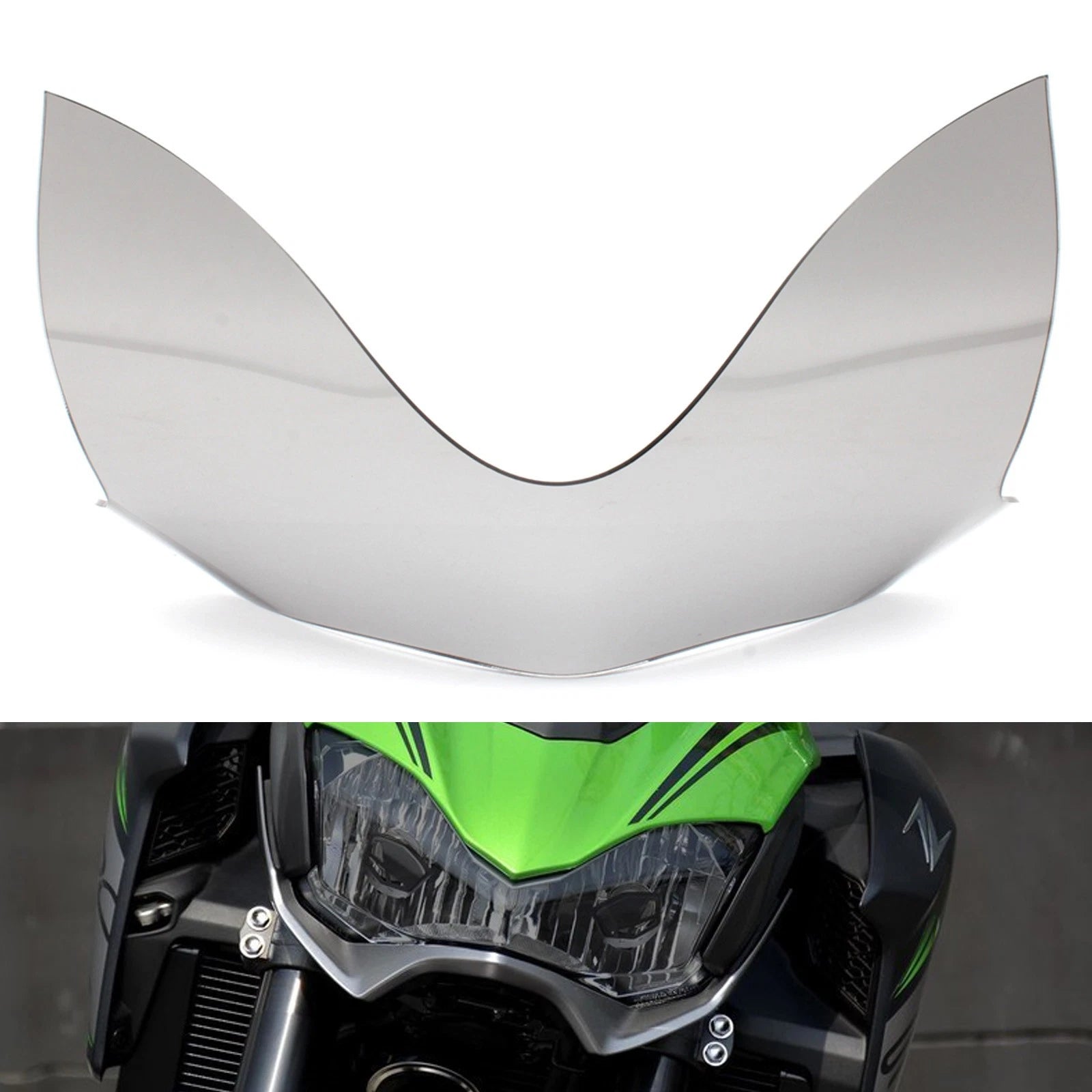 Front Headlight Lens Protection Cover Smoke for Kawasaki Z900 (2017–2019)