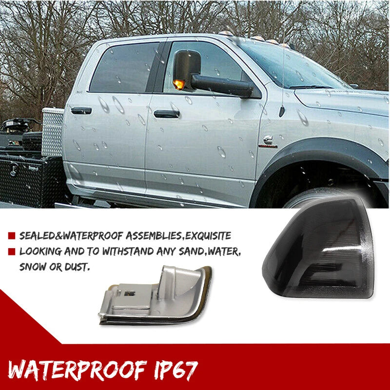 Smoked Amber LED Side Mirror Lights for Dodge Ram 1500 2500 3500
