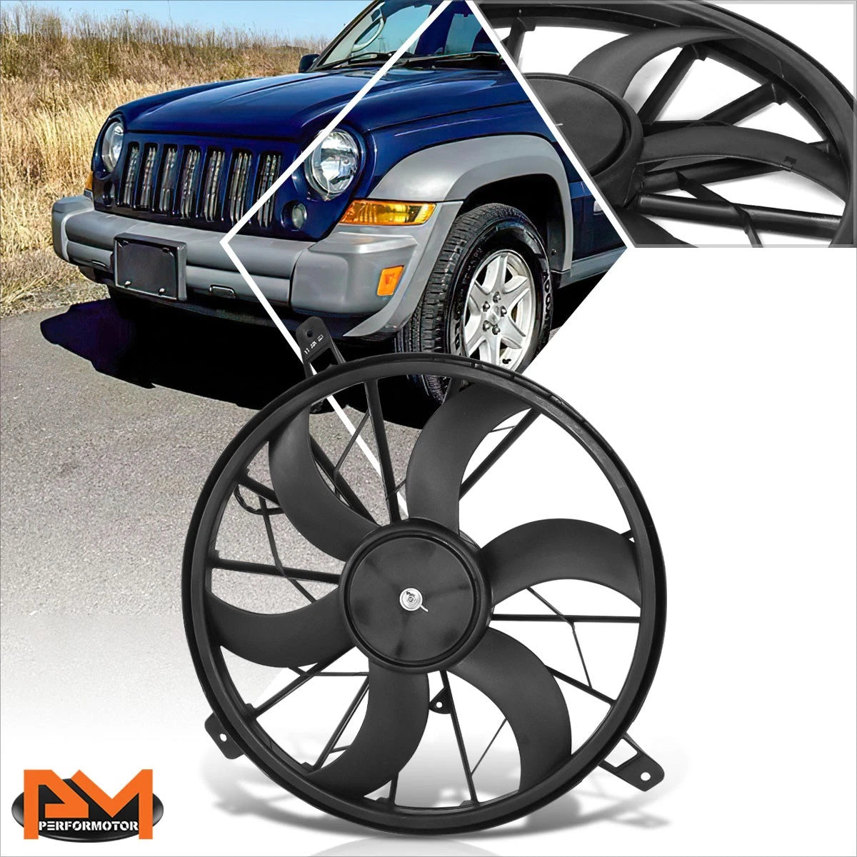 Radiator Cooling Fan Assembly for Jeep Liberty (2005–2007) 3 Pin Plug