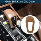 Gear Shift Knob Cap Cover for Porsche Cayenne 2018-2025 Brown Console 1 x