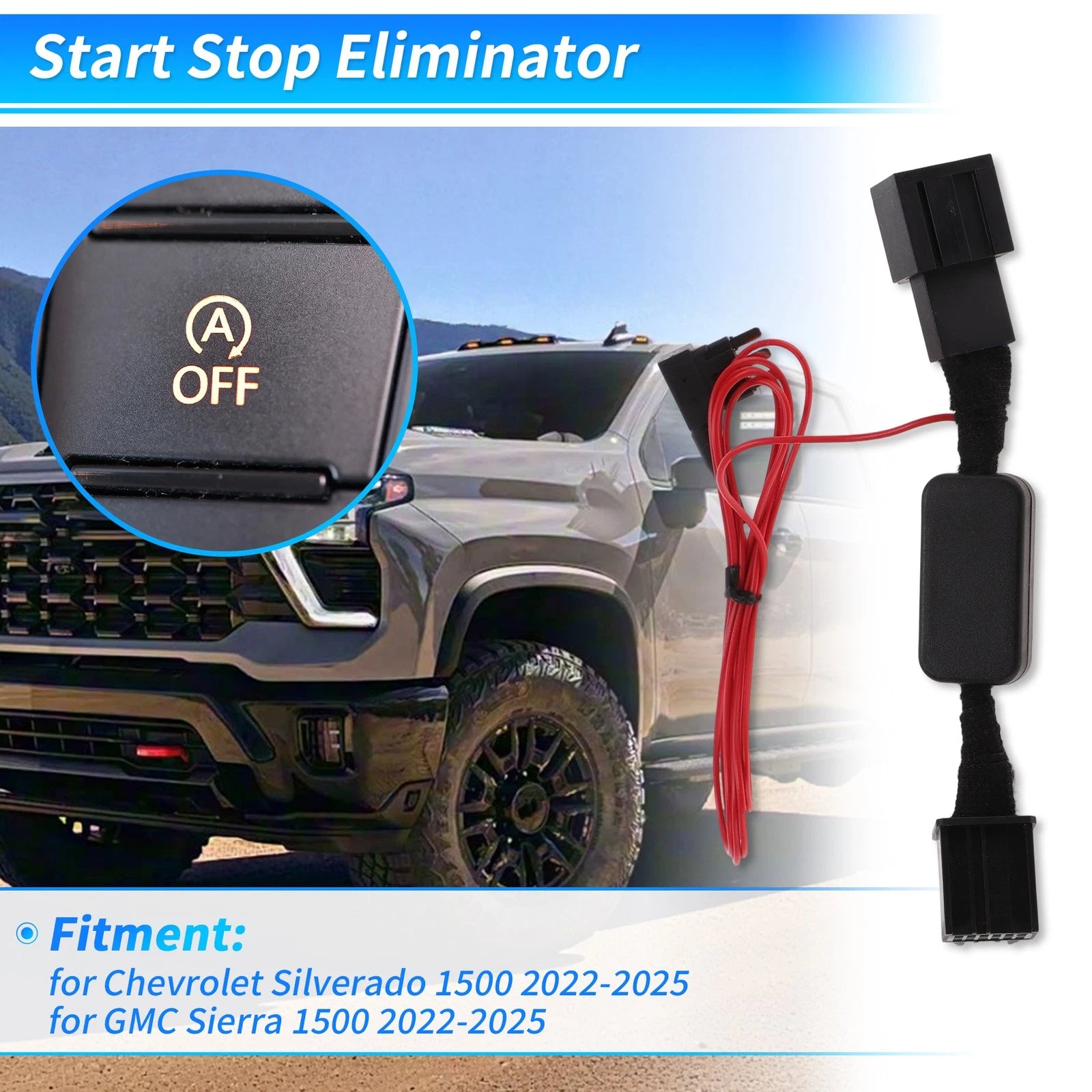 Auto Start Stop Eliminator for Chevrolet Silverado 1500, GMC Sierra 1500 (2019–2023)