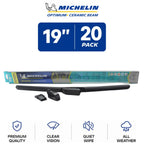 Set of 2 Michelin Optimum+ Ceramic Beam Wiper Blades 19" for All Vehicles (20-Pack)