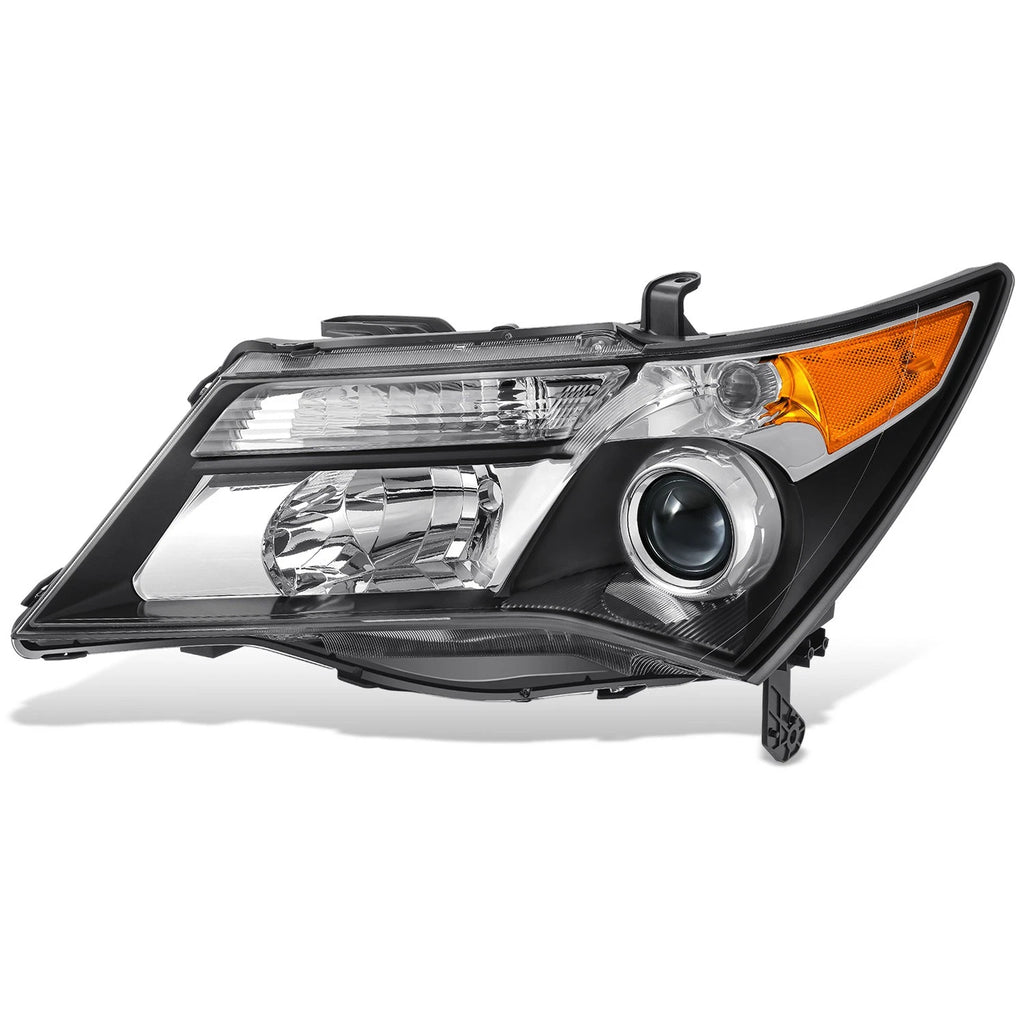 Driver Left Projector Headlight for Acura MDX (2007–2009) - Black Housing, Amber Corner