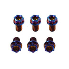 6pcs M6x30mm Titanium Torx Head Flange Screws for Bike Bicycle Motorcycle