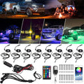 Set of 8 RGB LED Rock Lights for ATV (Offroad)