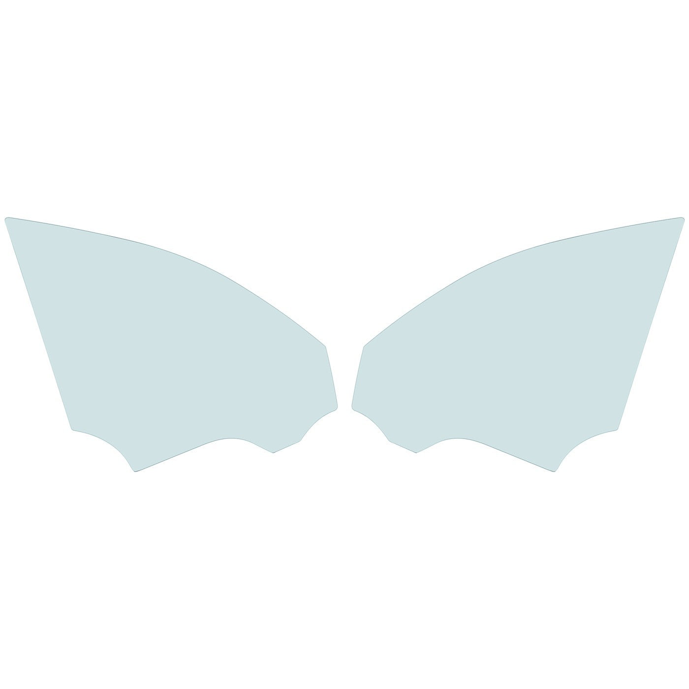 Set of 2 Door Glasses for Sedan Left Right