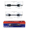 Set of 2 Front CV Axles for Ford Fusion, Mazda 6, Mercury Milan