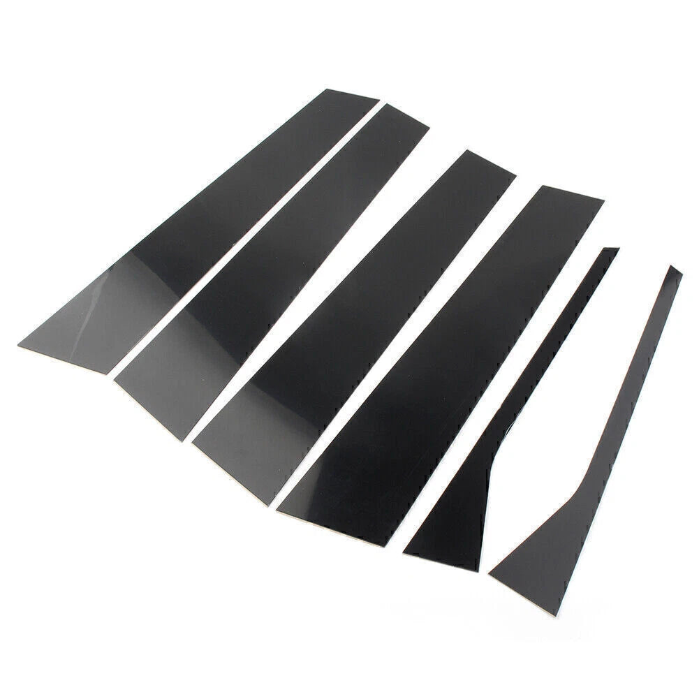 6X Glossy Black Pillar Post Door Trim for VW Jetta Sedan (2006–2010)