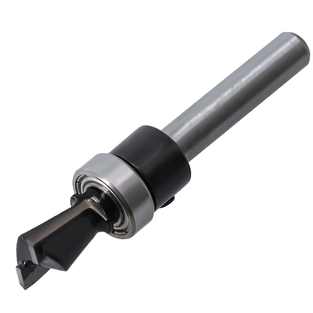 Set of 4 Shank Carbide Dovetail Router Bits with Bottom Bearing