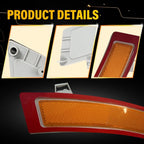 2X Front Reflector Bumper Cover for BMW X5 E70 (2011-2013)