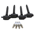Set of 4 Ignition Coils & 4 Spark Plugs for Chrysler Dodge Jeep (L4)