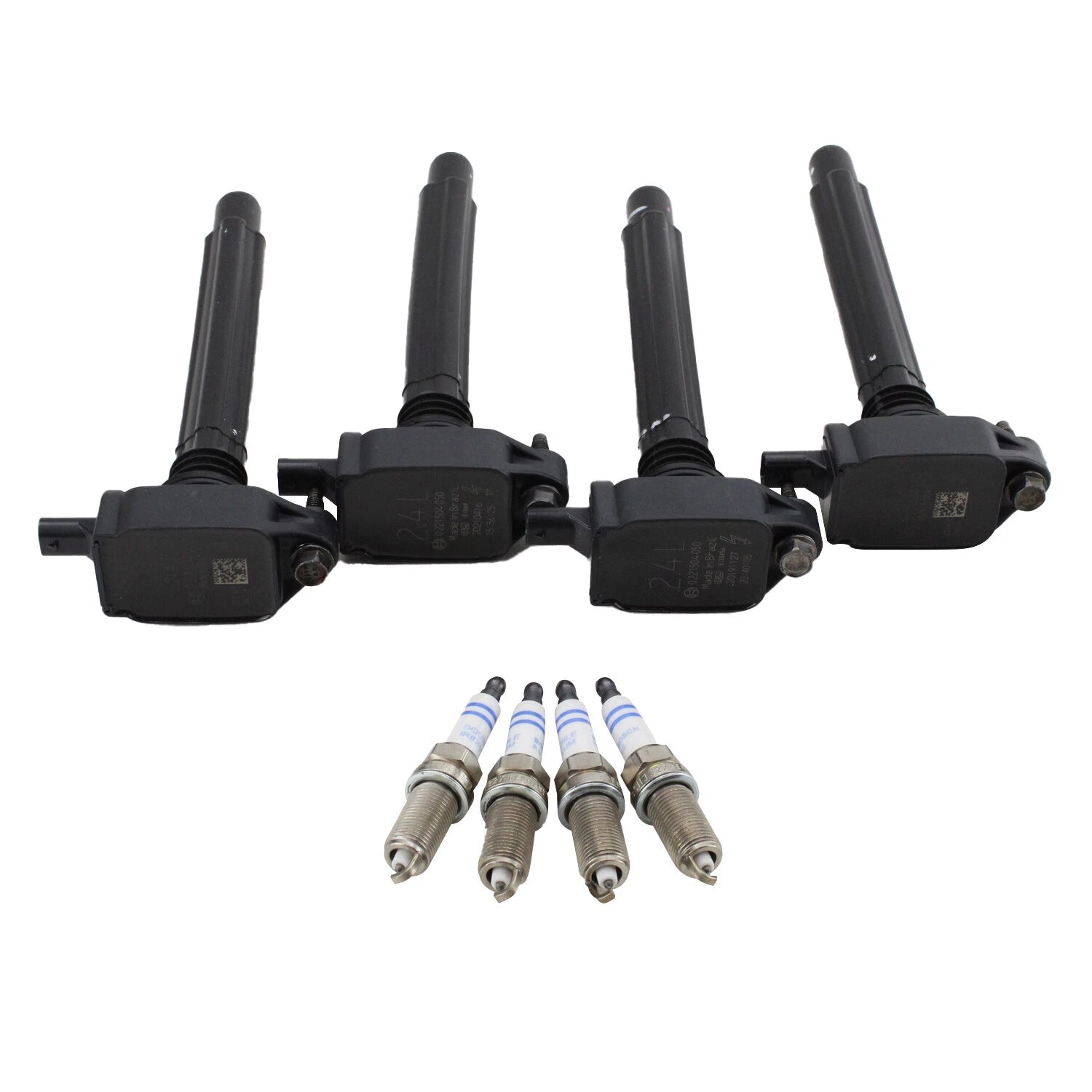 Set of 4 Ignition Coils & 4 Spark Plugs for Chrysler Dodge Jeep (L4)