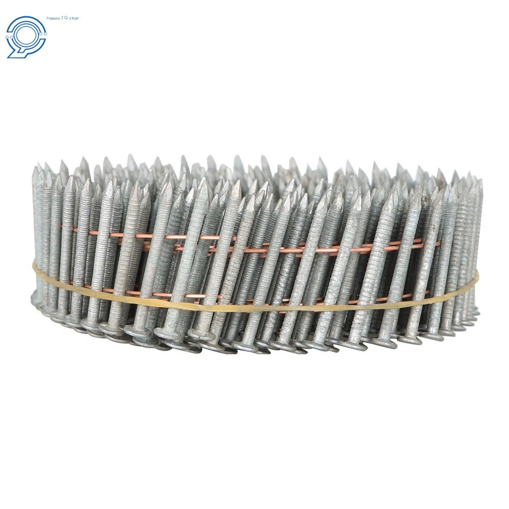 Set of 3600 Ring Shank Galvanized Collated Wire Coil Siding Nails