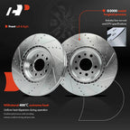 Front Drilled Brake Rotors & Ceramic Pads for Jeep Cherokee KL (2014–2022)